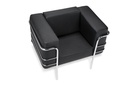 Poltrona Modelo Square Cuero Negro
