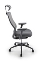 Silla Presidente Modelo Moon, Brazos 4D, soporte lumbar ajustable, syncrom activado por peso, columna ajustable, patas de nylon grafito