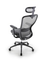 Silla Presidente Modelo Moon, Brazos 4D, soporte lumbar ajustable, syncrom activado por peso, columna ajustable, patas de nylon grafito