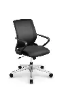 Silla de oficina negra Staff Vibe pata aluminio