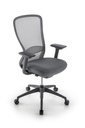 Silla Director Modelo Moon, Brazos 4D, soporte lumbar ajustable, syncrom activado por peso, columna ajustable, patas de nylon grafito