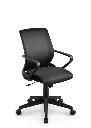 Silla de oficina negra Staff Vibe patas nylon