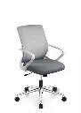 Silla de oficina blanca Staff Vibe pata cromada