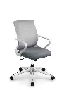 Silla de oficina blanca Staff Vibe pata aluminio